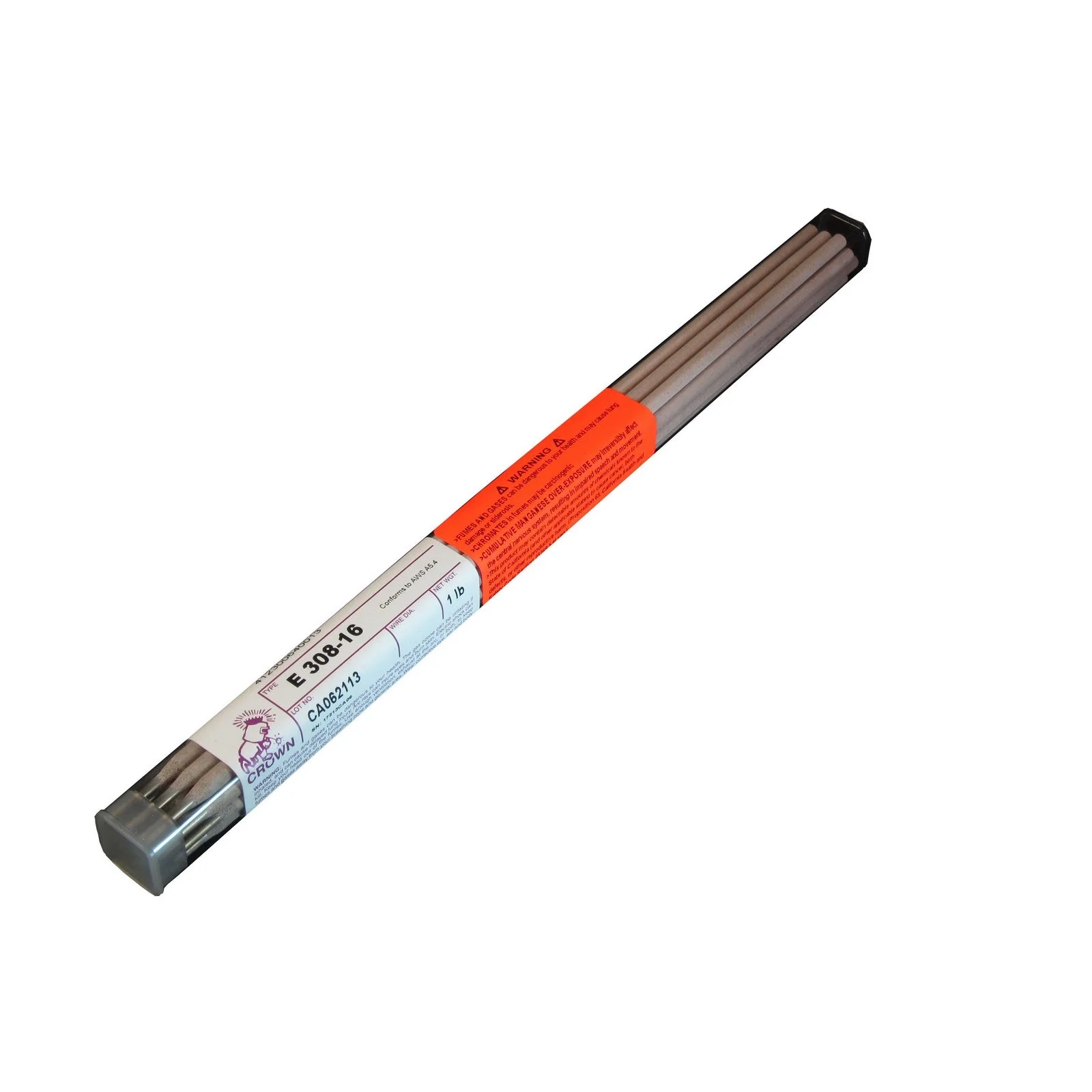 Crown Alloy 1/8 E 308-16 BR.PKG. Stainless Steel ELECTRODE 1 lb TUBE (SE308/EO-BP)