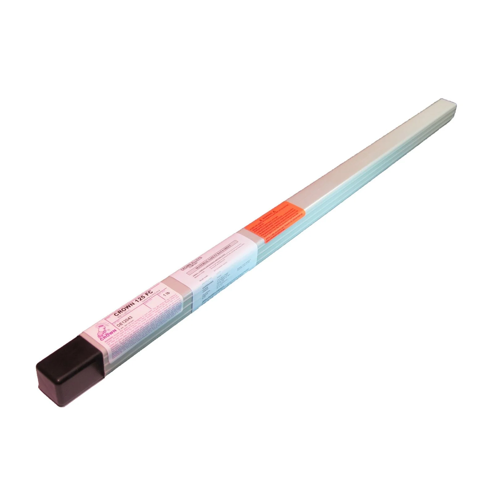 Crown Alloy 3/16 x 36" CROWN 125 BR.PKG. Bare Low-Fuming Bronze (RB CuZn-C) BRAZING 1 lb TUBE (CT125/TQ-BP)