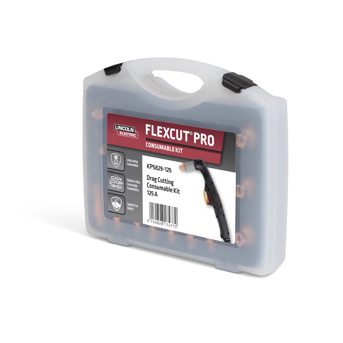Lincoln FlexCut PRO 125A Drag Cutting Consumables Kit (KP5829-125) - Image 3