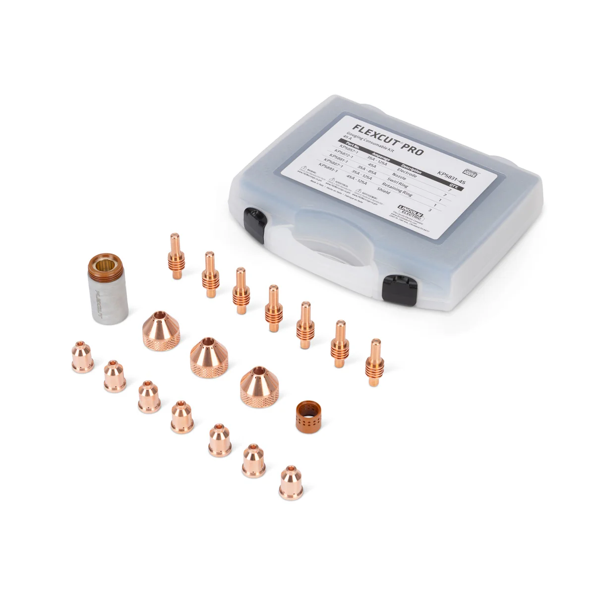 Lincoln FlexCut PRO 45A Gouging Consumables Kit (KP5831-45)