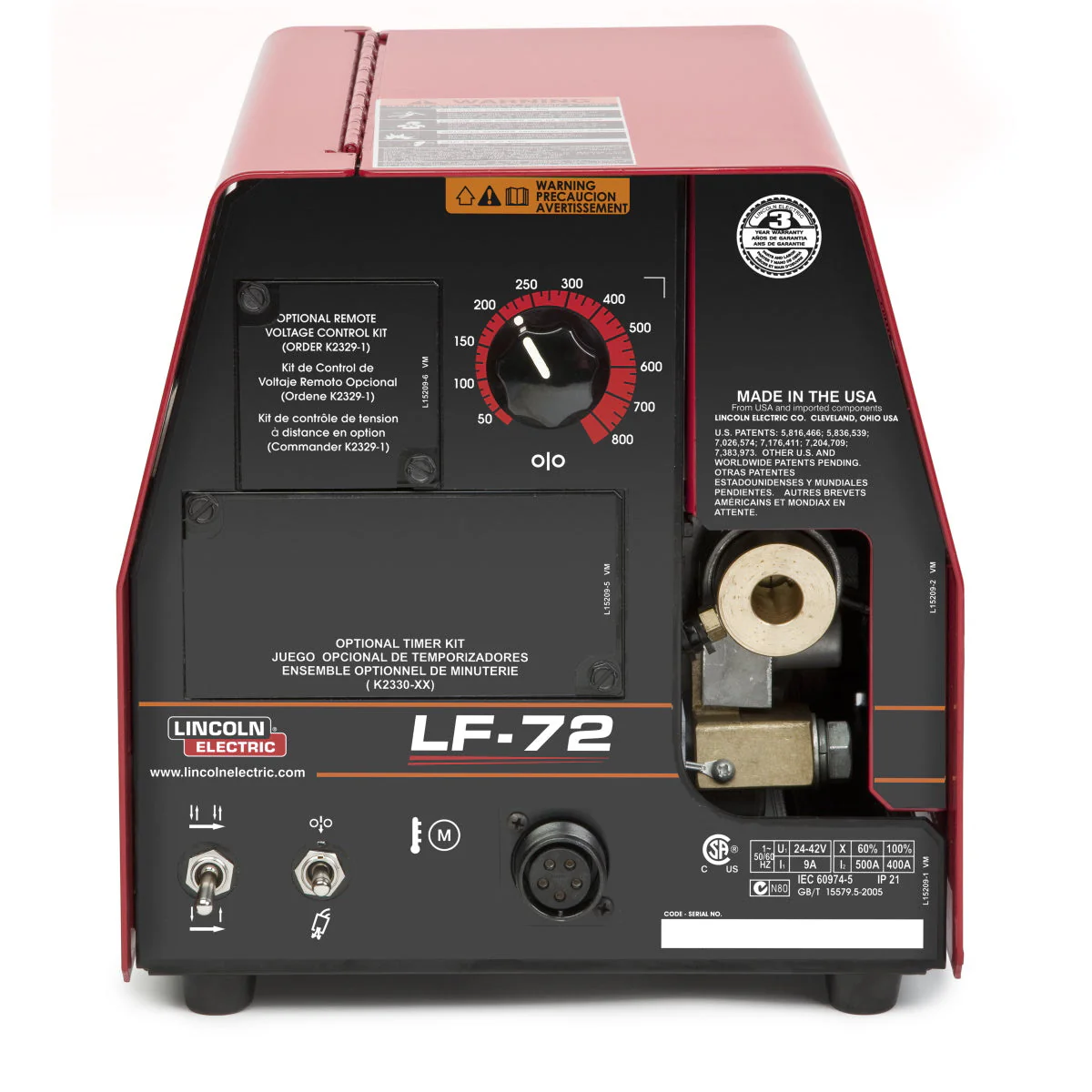 Lincoln Idealarc CV305 Ready-Pak w/LF-72 Wire Feeder (K2395-2) - Image 3