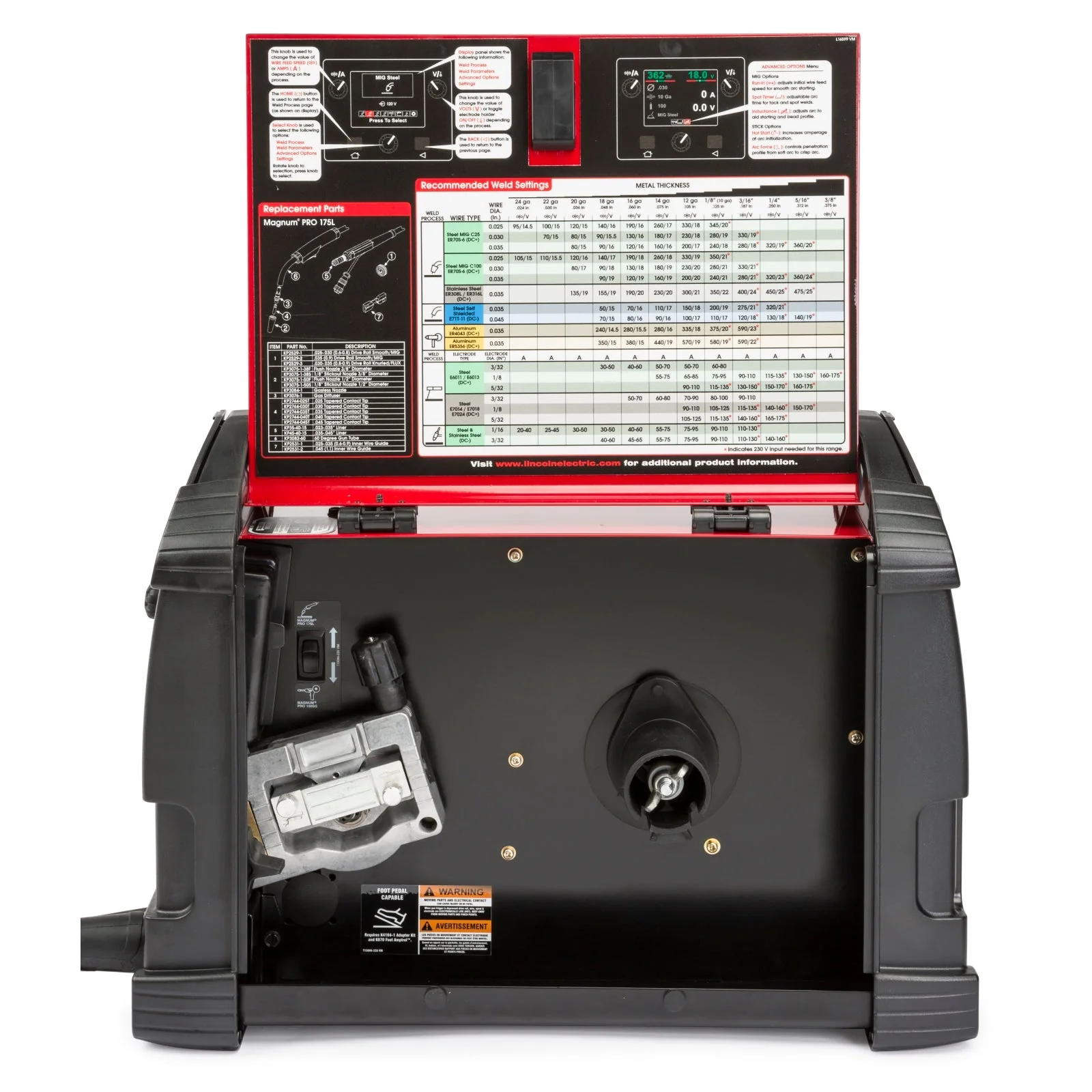 Lincoln Power MIG 210 MP Welder w/ TIG Kit and HD Cart (K4195-2) - Image 4