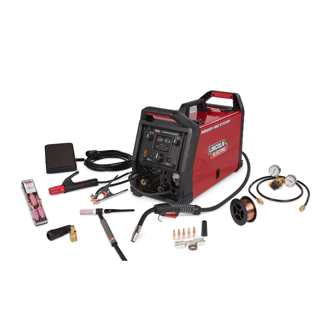 Lincoln Power MIG 215 MPi Multi Process Welder - TIG One Pak (K4878-1) - Image 2