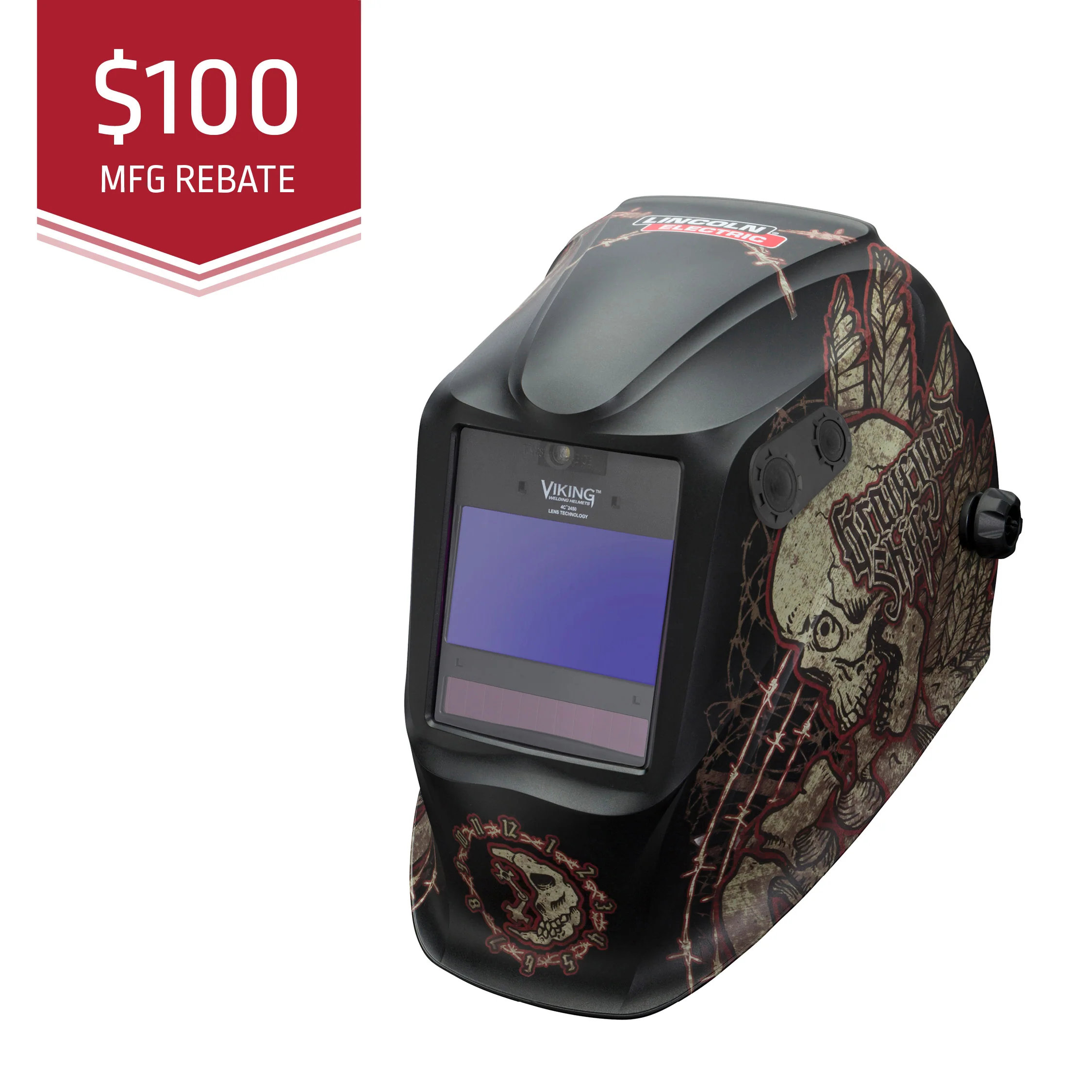 Lincoln Viking Graveyard Shift 2450 ADV Series Helmet (K3099-5)