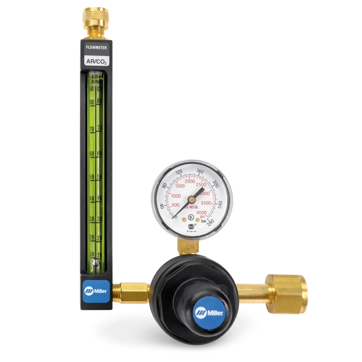 Miller HD Single Stage Argon/CO2 Inert Gas Flowmeter/Regulator (22-XX-580) - Image 3