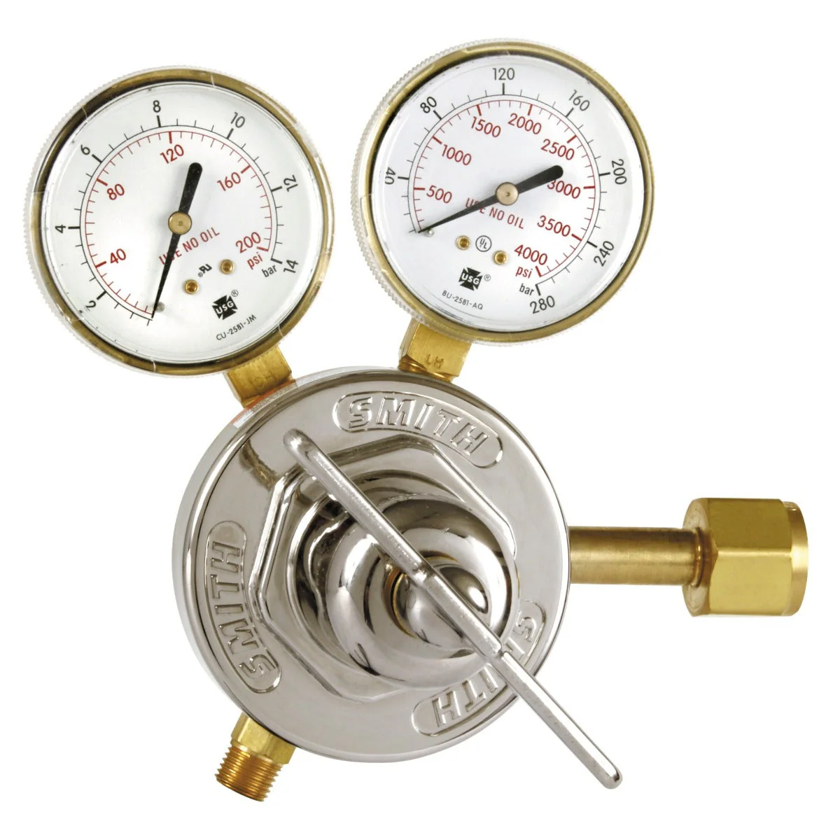 Miller | Smith HD Single Stage Series 40 Oxygen Regulator (40-XX-540) - Image 2