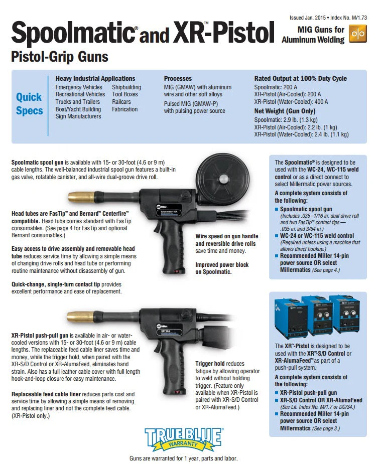 Miller Spoolmatic Pro-15A MIG Spool Gun (301147) - Image 2