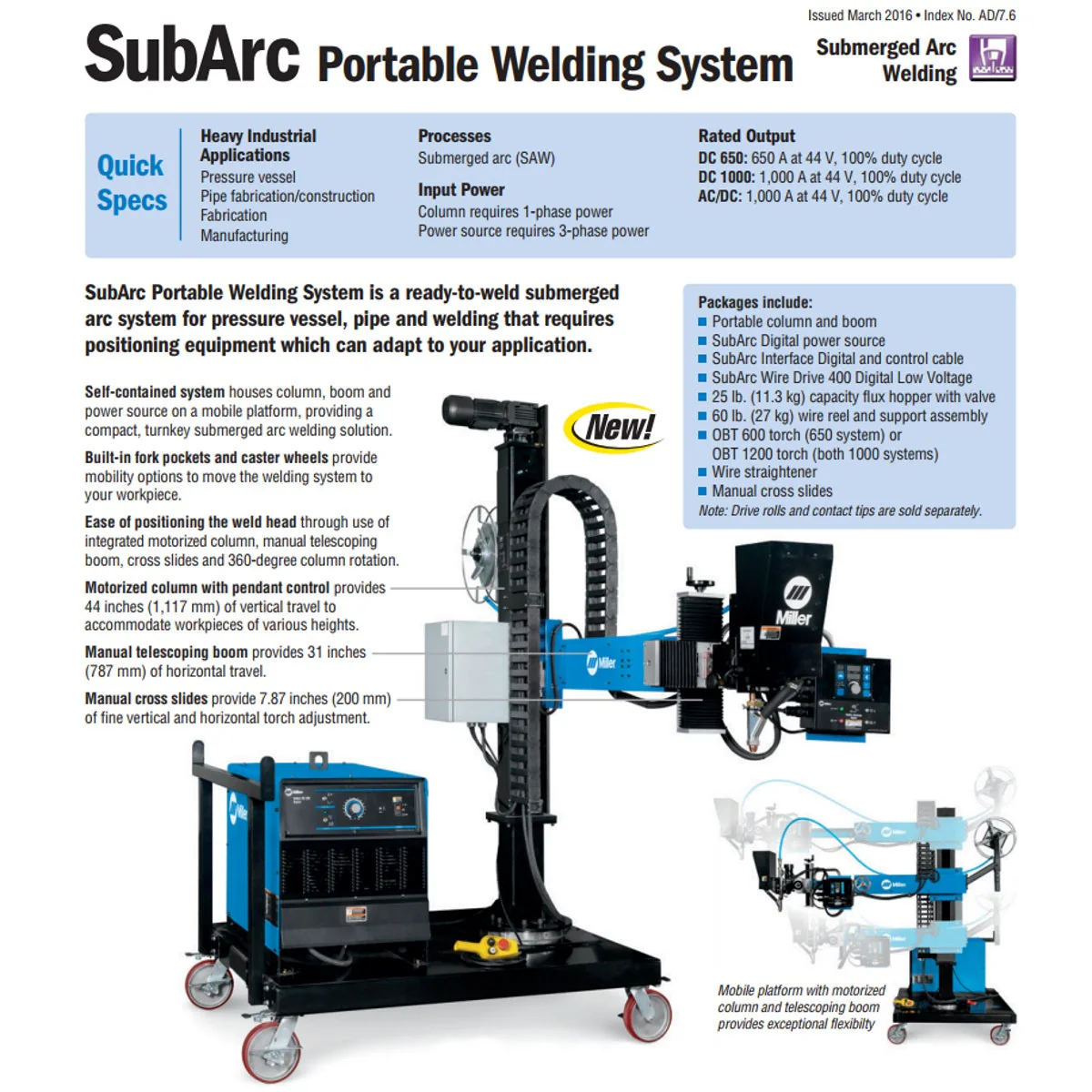Miller SubArc DC 650 Portable Welding System (951675) - Image 3