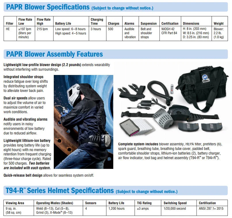 Miller T94-R PAPR Helmet Upgrade Kit (279870) - Image 4