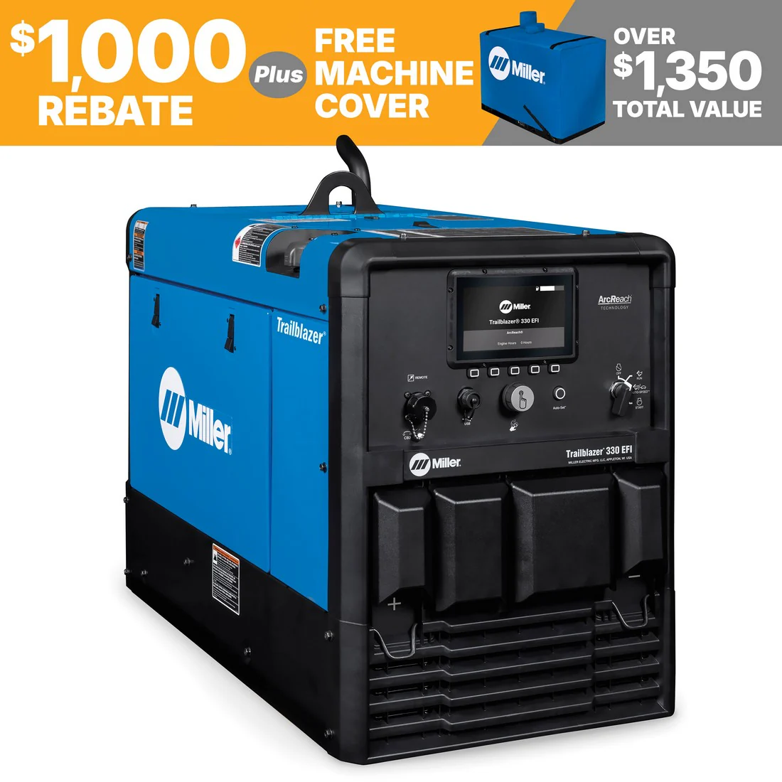 Miller Trailblazer 330 EFI Welder/Generator w/Excel Power (907832001)