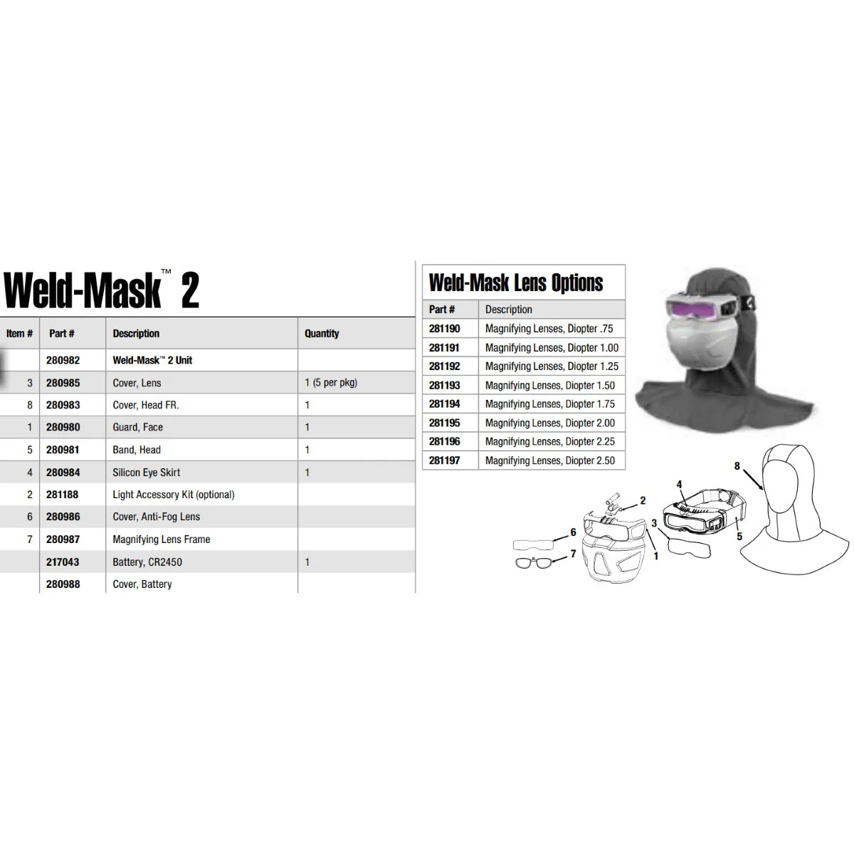 Miller Weld-Mask 2 Replacement Face Guard (280980) - Image 2