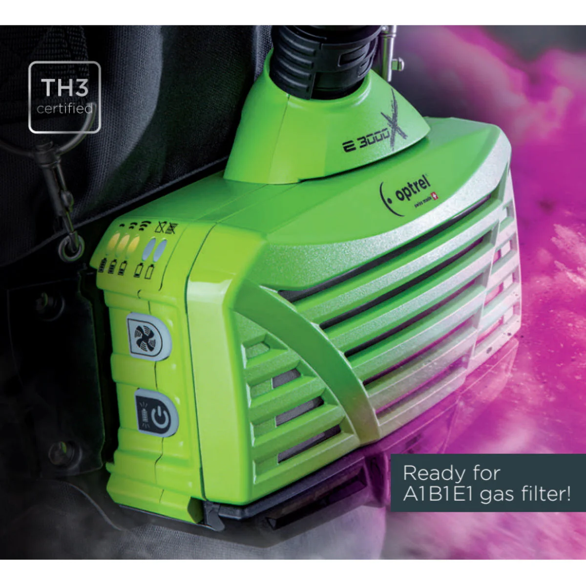 Optrel e3000X PAPR System with Vegaview Helmet (4580.051) - Image 3
