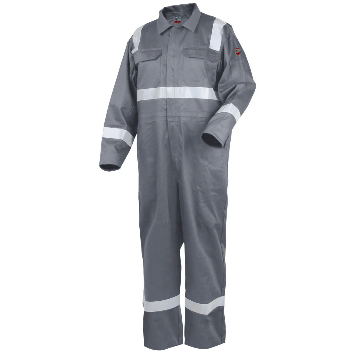 Revco Black Stallion 9oz Deluxe Gray FR Cotton Coveralls w/Reflective Tape (CF2216-GY) - Image 6