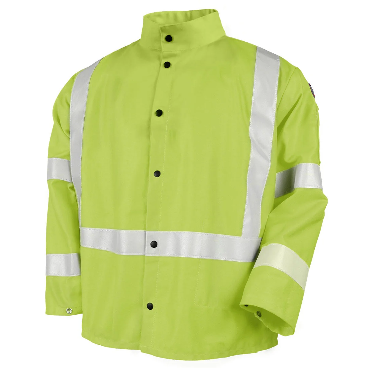 Revco Black Stallion 9oz Lime Safety Welding Jacket w/FR Reflective Tape (JF1012-LM) - Image 14