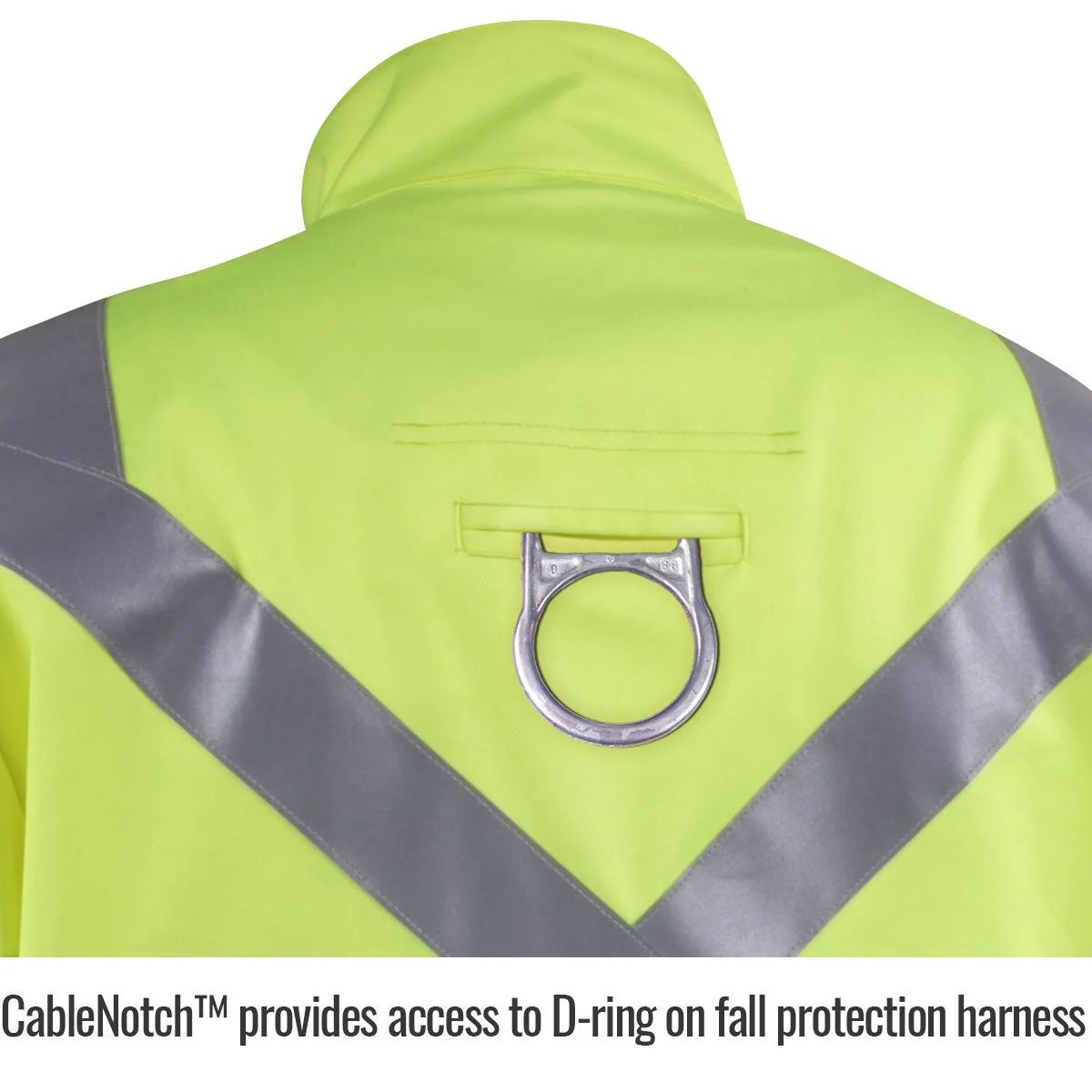 Revco Black Stallion 9oz Lime Safety Welding Jacket w/FR Reflective Tape (JF1012-LM) - Image 7
