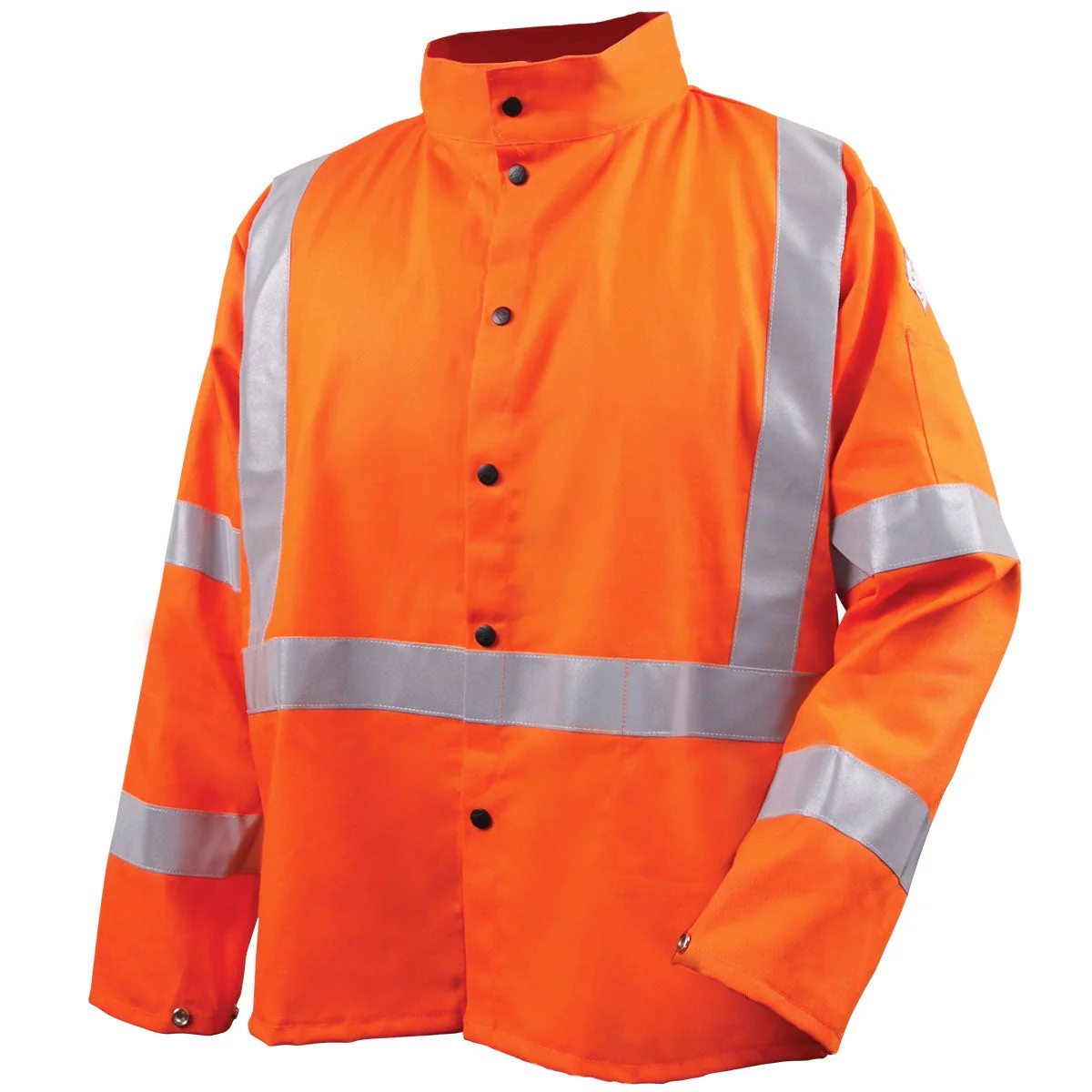 Revco Black Stallion 9oz Orange Safety Welding Jacket w/FR Reflective Tape (JF1012-OR) - Image 8