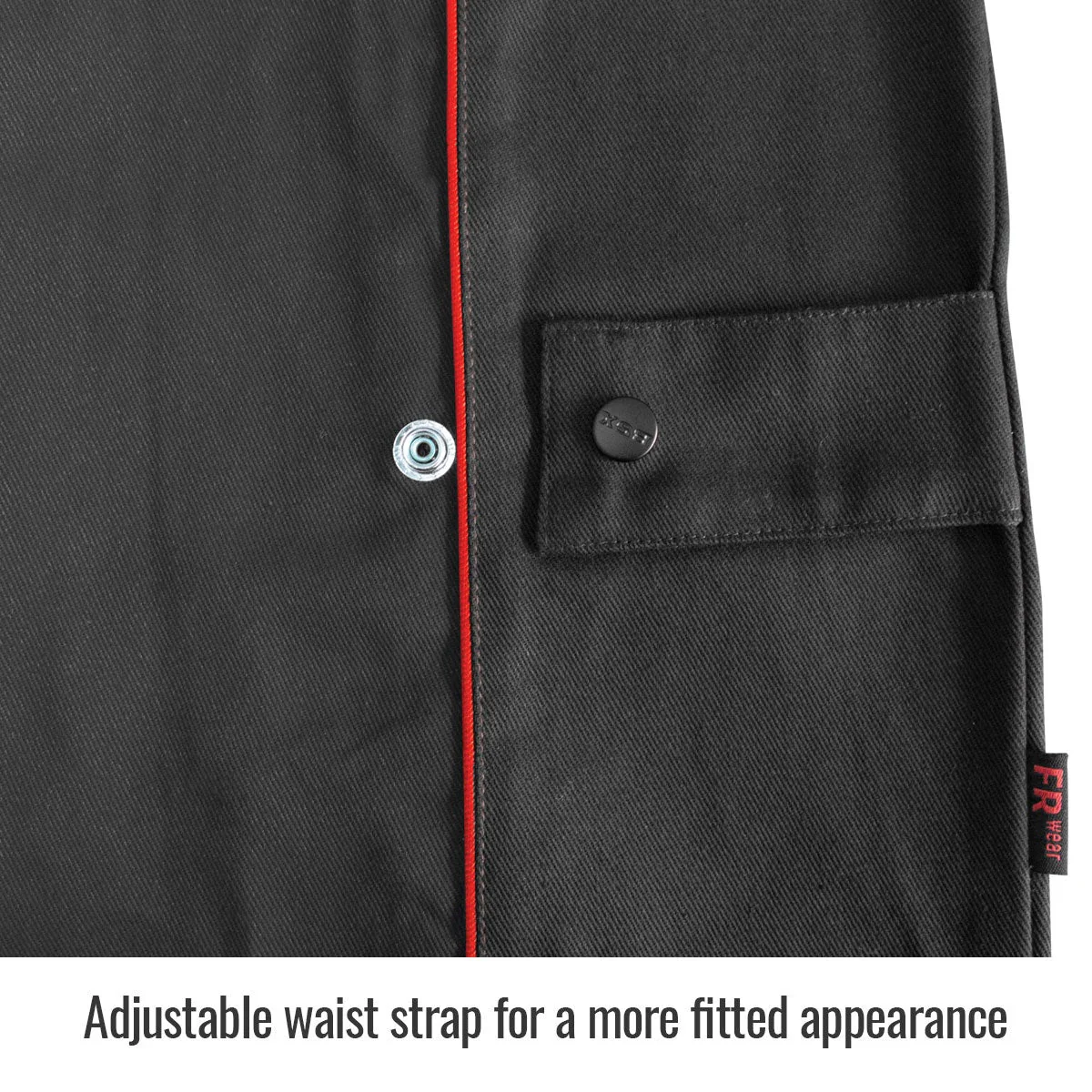 Revco Black Stallion BSX 9oz Black w/Red Flames FR Cotton Welding Jacket (BX9C) - Image 5
