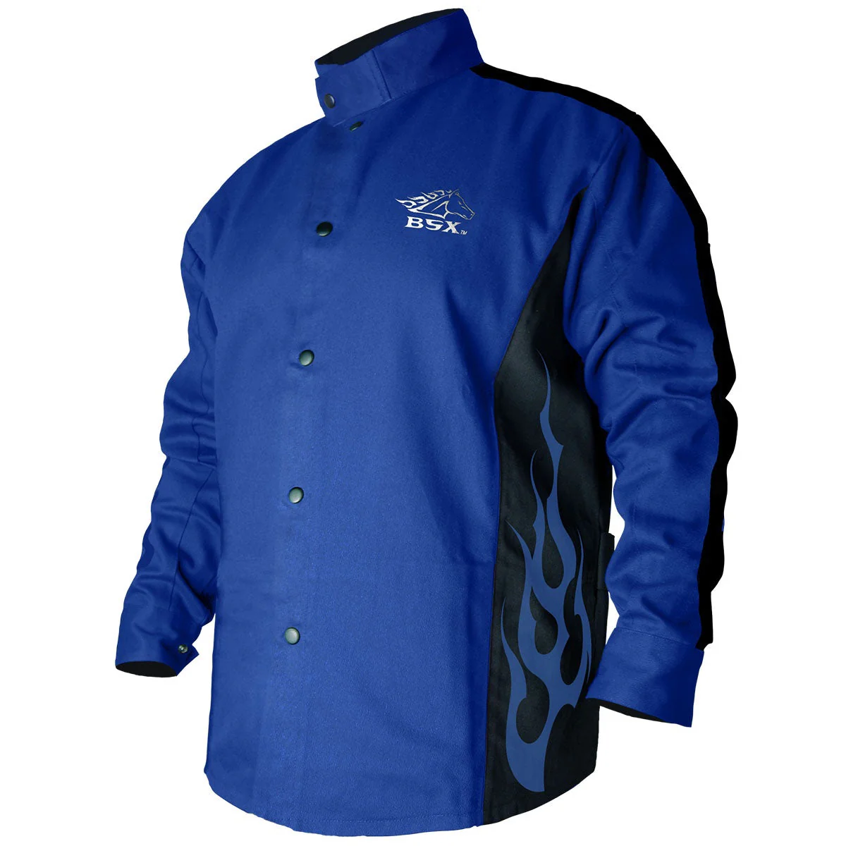 Revco Black Stallion BSX 9oz Royal Blue FR Cotton Welding Jacket (BXRB9C) - Image 6