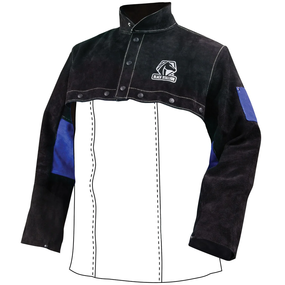 Revco Black Stallion Color Block Leather Cape Sleeves (JL1021-BB) - Image 4