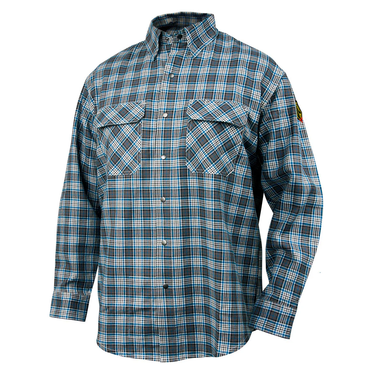 Revco Black Stallion FR Gray Plaid Cotton Work Shirt (FS9-PGY) - Image 13