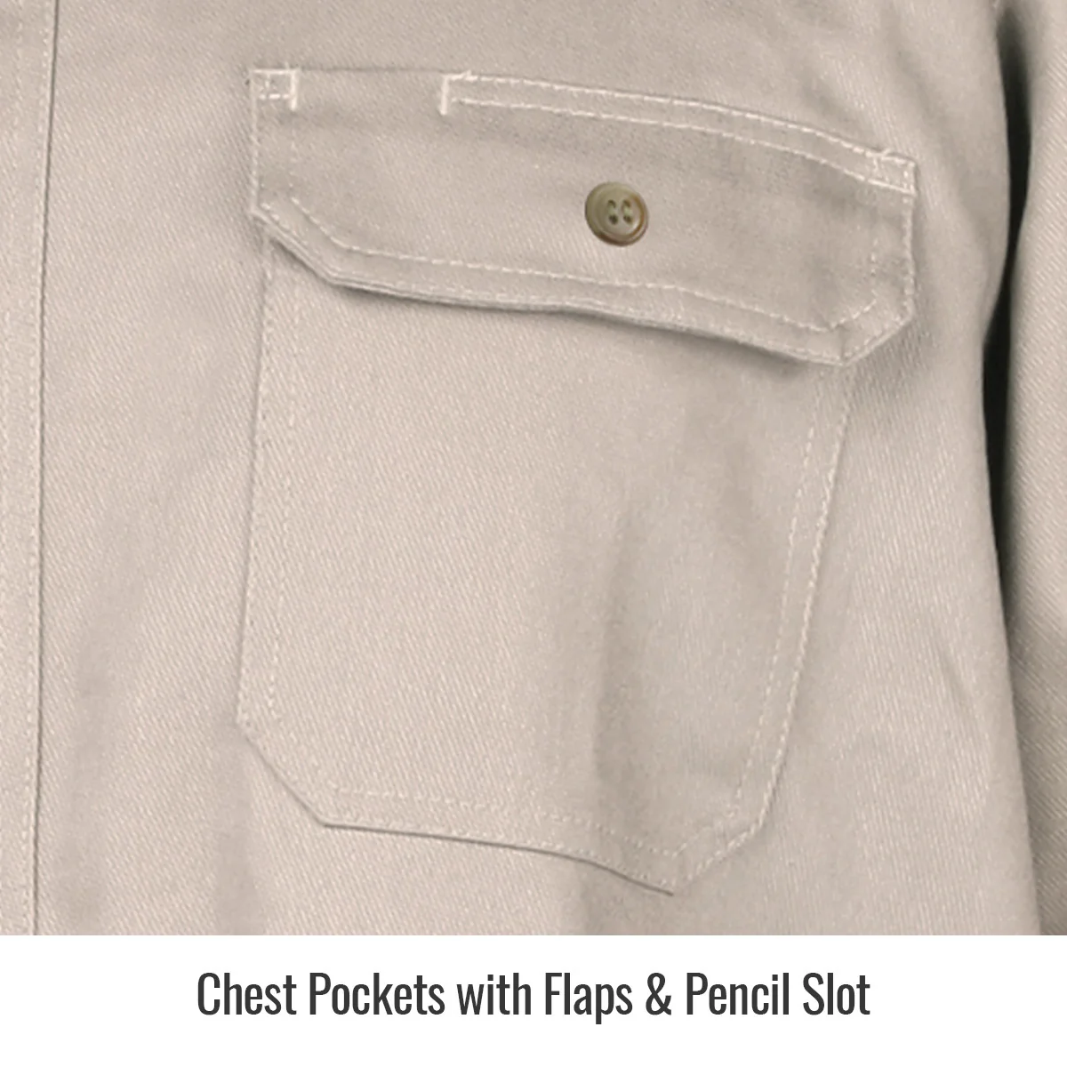 Revco Black Stallion FR Stone Khaki Cotton Work Shirt (WF2110-ST) - Image 5