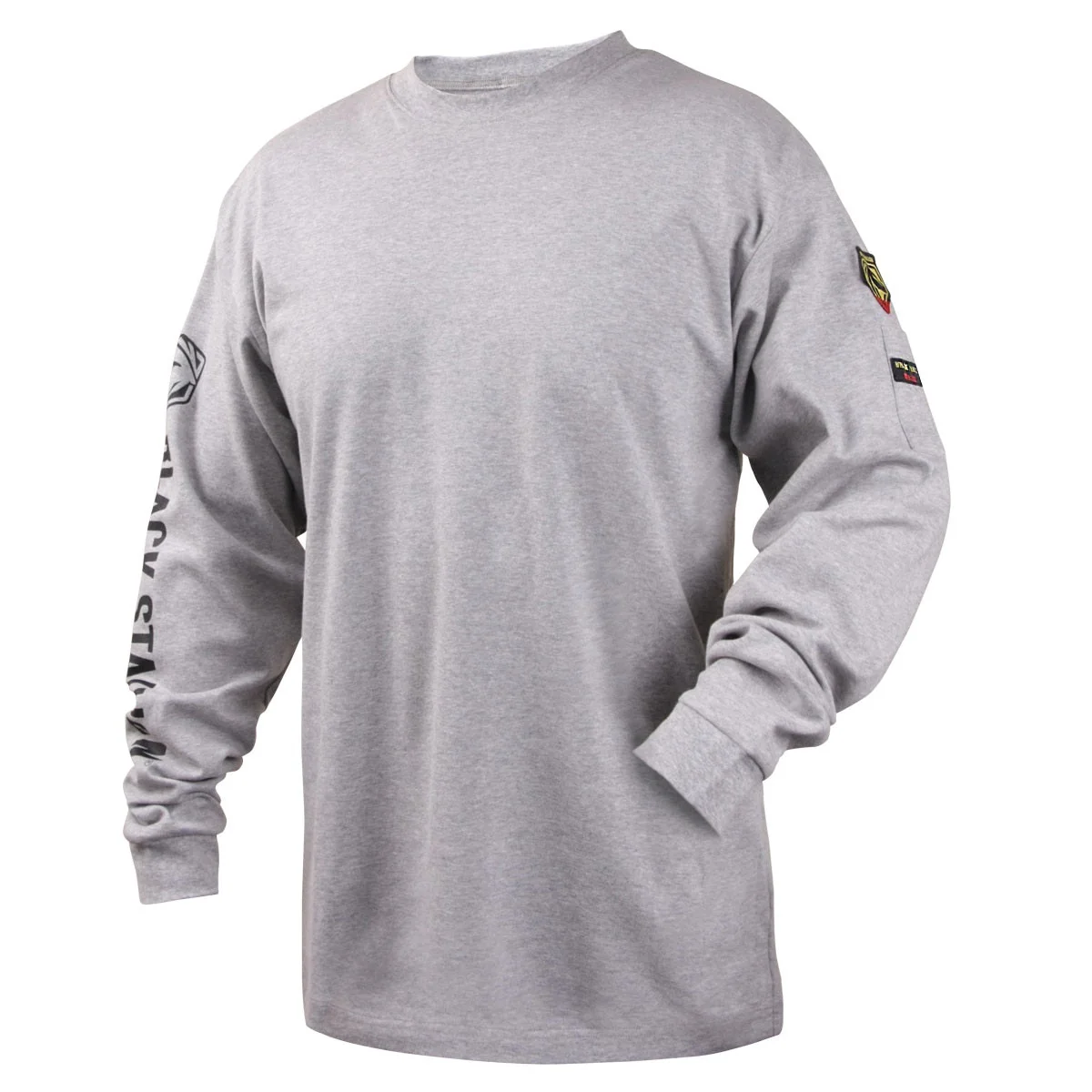Revco Black Stallion Gray 7oz FR Knit Welding Shirt (TF2510-GY) - Image 3