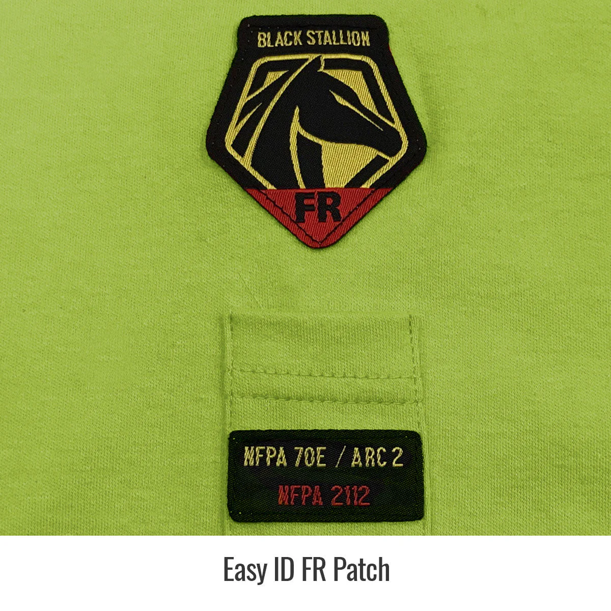 Revco Black Stallion Lime Green 7oz FR Knit Welding Shirt w/Reflective Tape (TF2511-LM) - Image 4