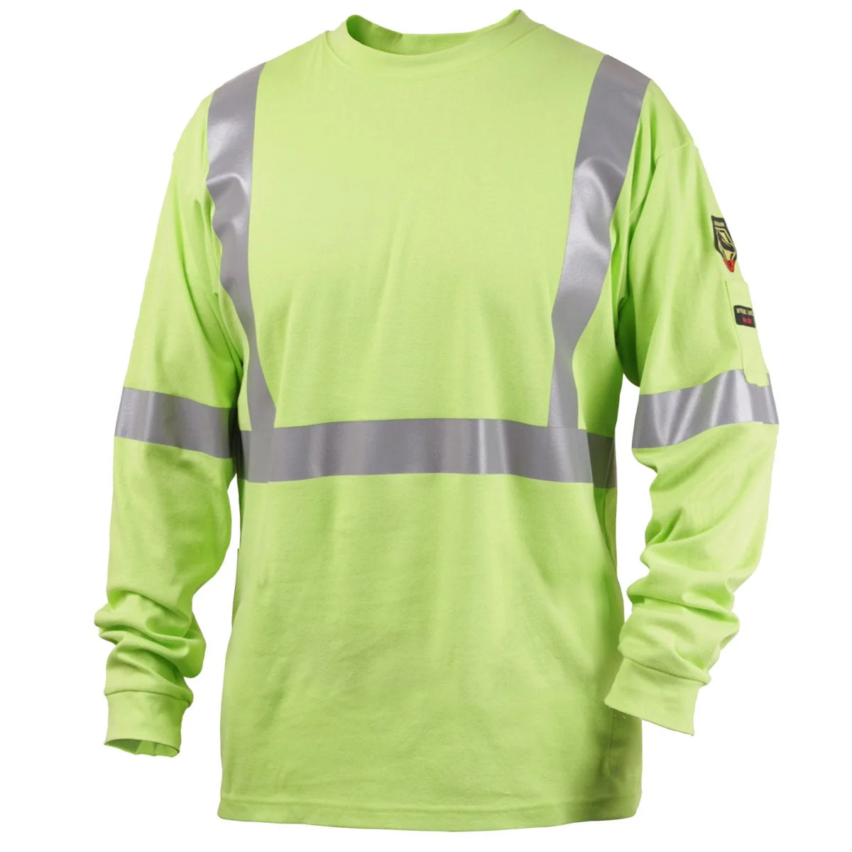 Revco Black Stallion Lime Green 7oz FR Knit Welding Shirt w/Reflective Tape (TF2511-LM) - Image 7