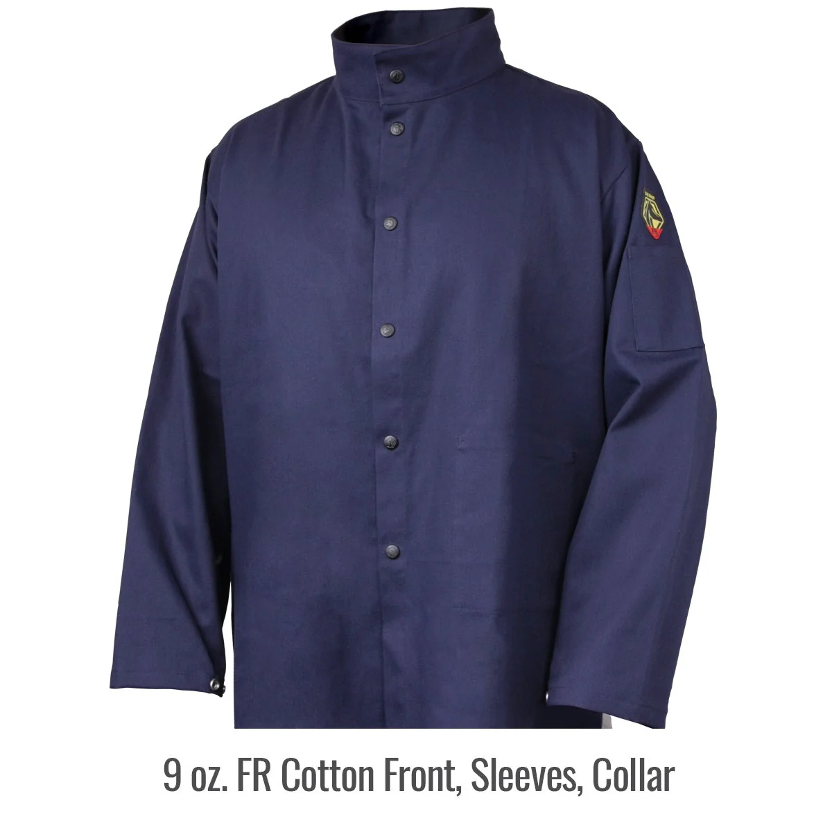 Revco Black Stallion Navy/Gray Stretch-Back FR Cotton Welding Jacket (JF1625-NG) - Image 3