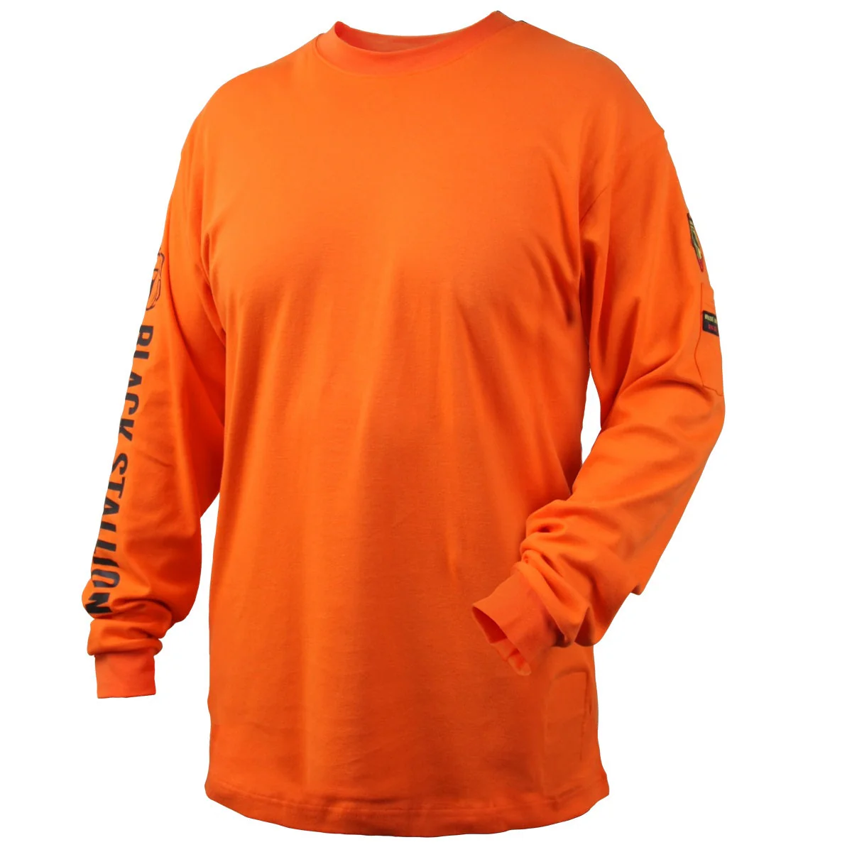Revco Black Stallion Orange 7oz FR Knit Welding Shirt (TF2510-OR) - Image 8