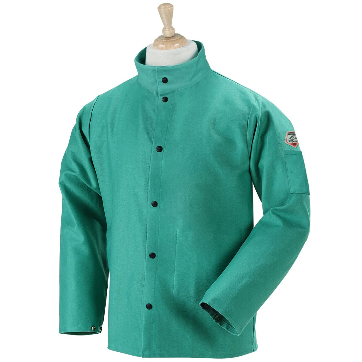 Revco Black Stallion TruGuard 200 9oz Green FR Cotton Welding Jacket 36" (F9-36C) - Image 10