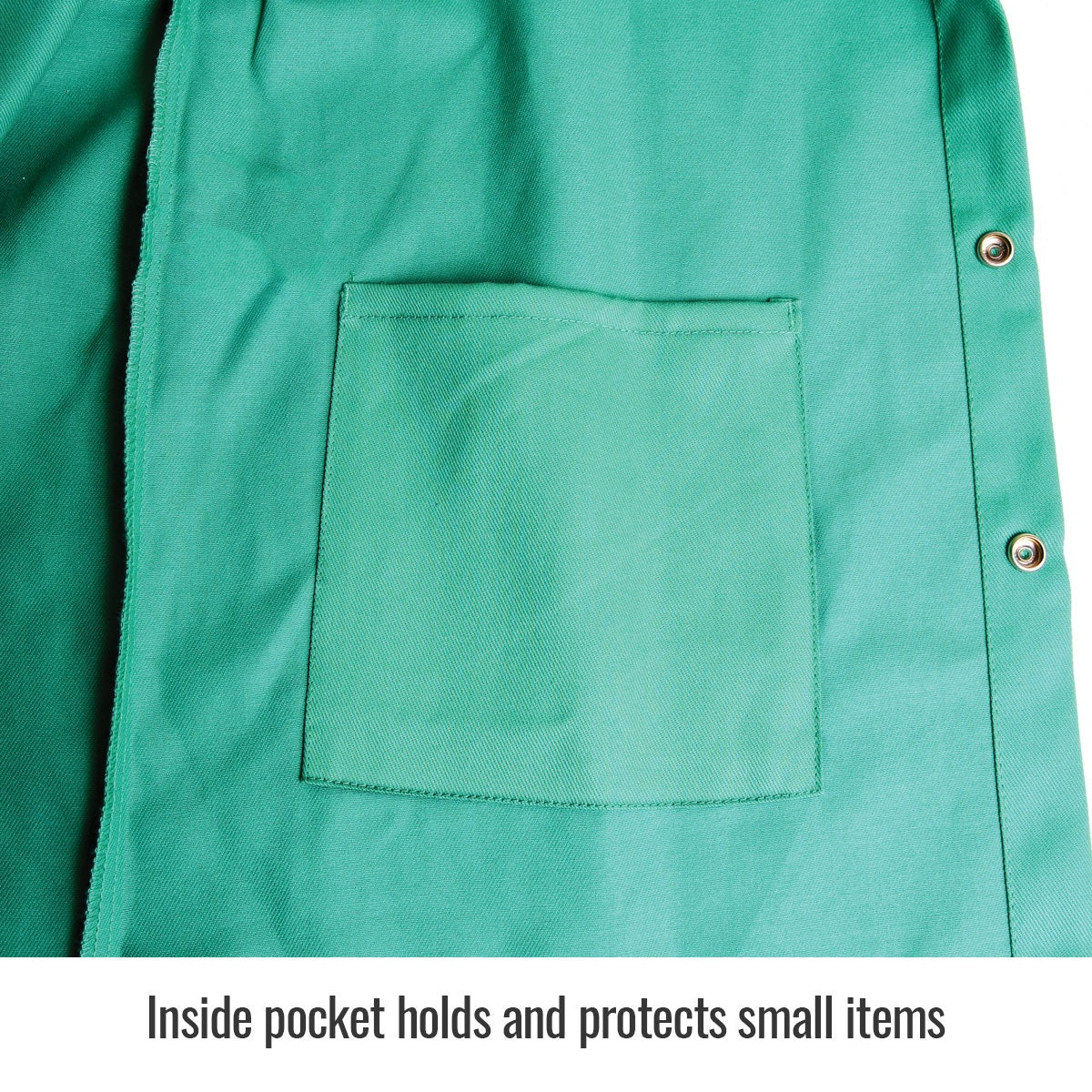 Revco Black Stallion TruGuard 200 9oz Green FR Cotton Welding Jacket 36" (F9-36C) - Image 4