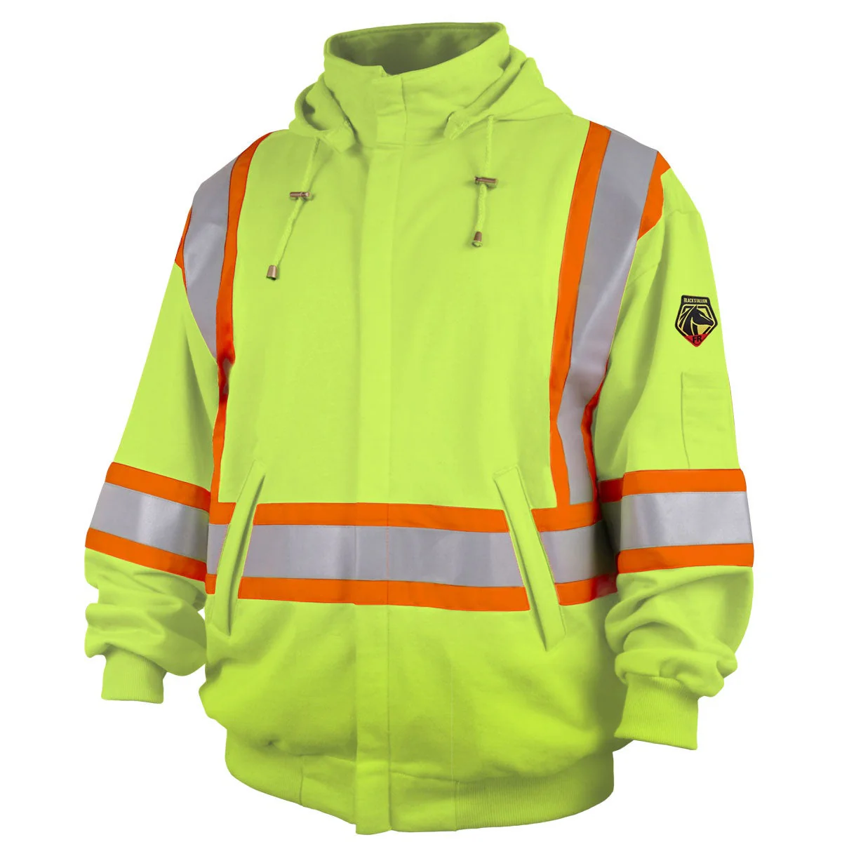 Revco Black Stallion TruGuard 200 9oz Lime Full-Zip Hooded Sweatshirt (JF1332-LM) - Image 13