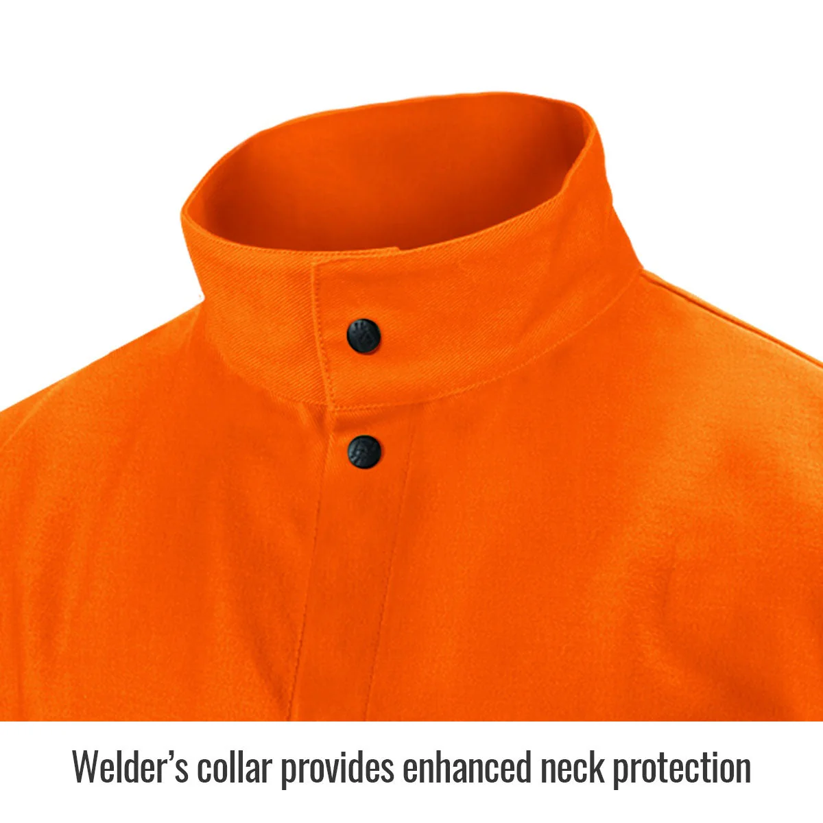 Revco Black Stallion TruGuard 200 9oz Orange FR Cotton Welding Jacket (FO9-30C) - Image 3
