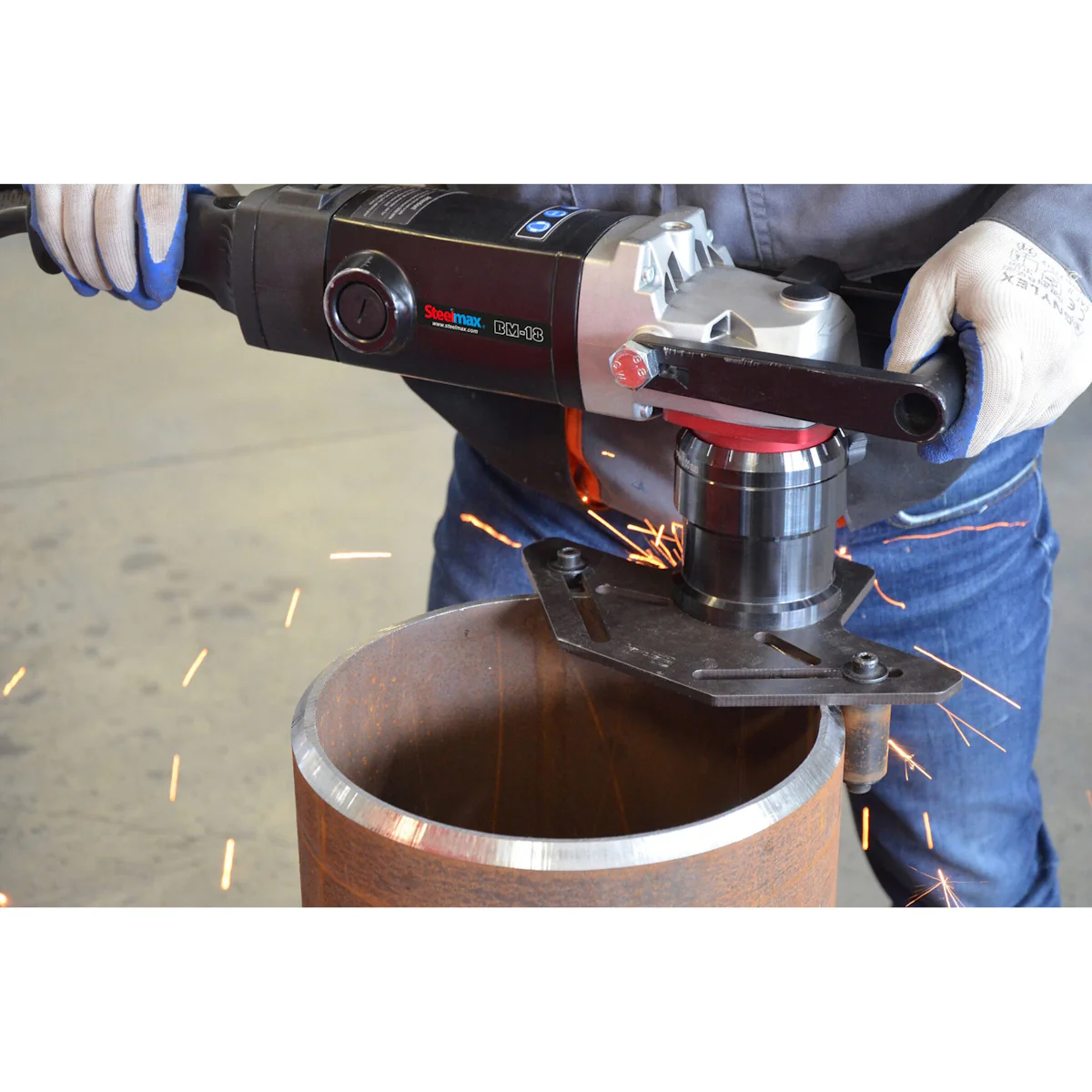 Steelmax 120V BM18 Portable Beveling Machine w/Radius Head (SM-BM18) - Image 5