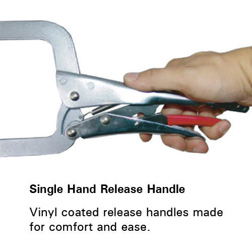 Strong Hand Tools 11 in. Swivel Pad Locking C Clamp (PR115S) - Image 4