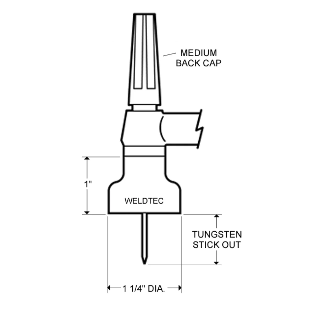 Weldtec Champagne II Super Size TIG Nozzle Kit for 9, 20 Torches (K53CN2) - Image 6